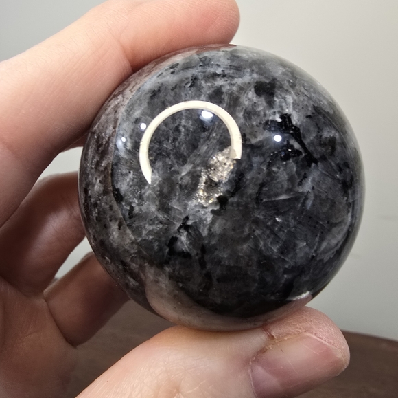 Larvikite Crystal Sphere 52mm - Picture 14 of 17